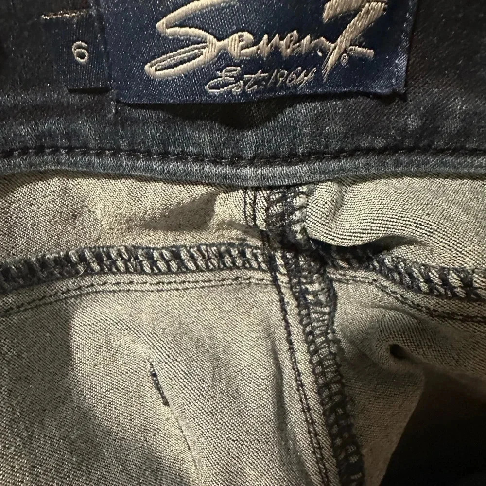 Seven7 Womens 6 Dark Blue Denim Jeans Cotton Blend - Picture 6 of 8